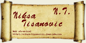 Nikša Tišanović vizit kartica